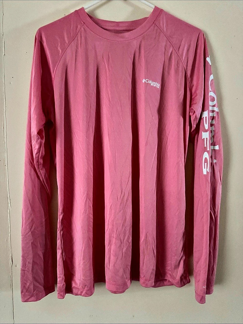 Columbia Women's PFG Tidal Tee II Long Sleeve Shirt Pink XL